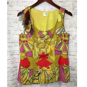 Esme & Esyllte Green "Plaintain Lilly Top" Blouse